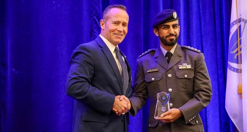 Captain Alkaabi awarded by the IACP